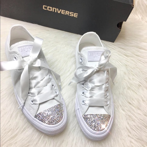 Swarovski Crystal CONVERSE Bling Wedding sneakers - Picture 6 of 6